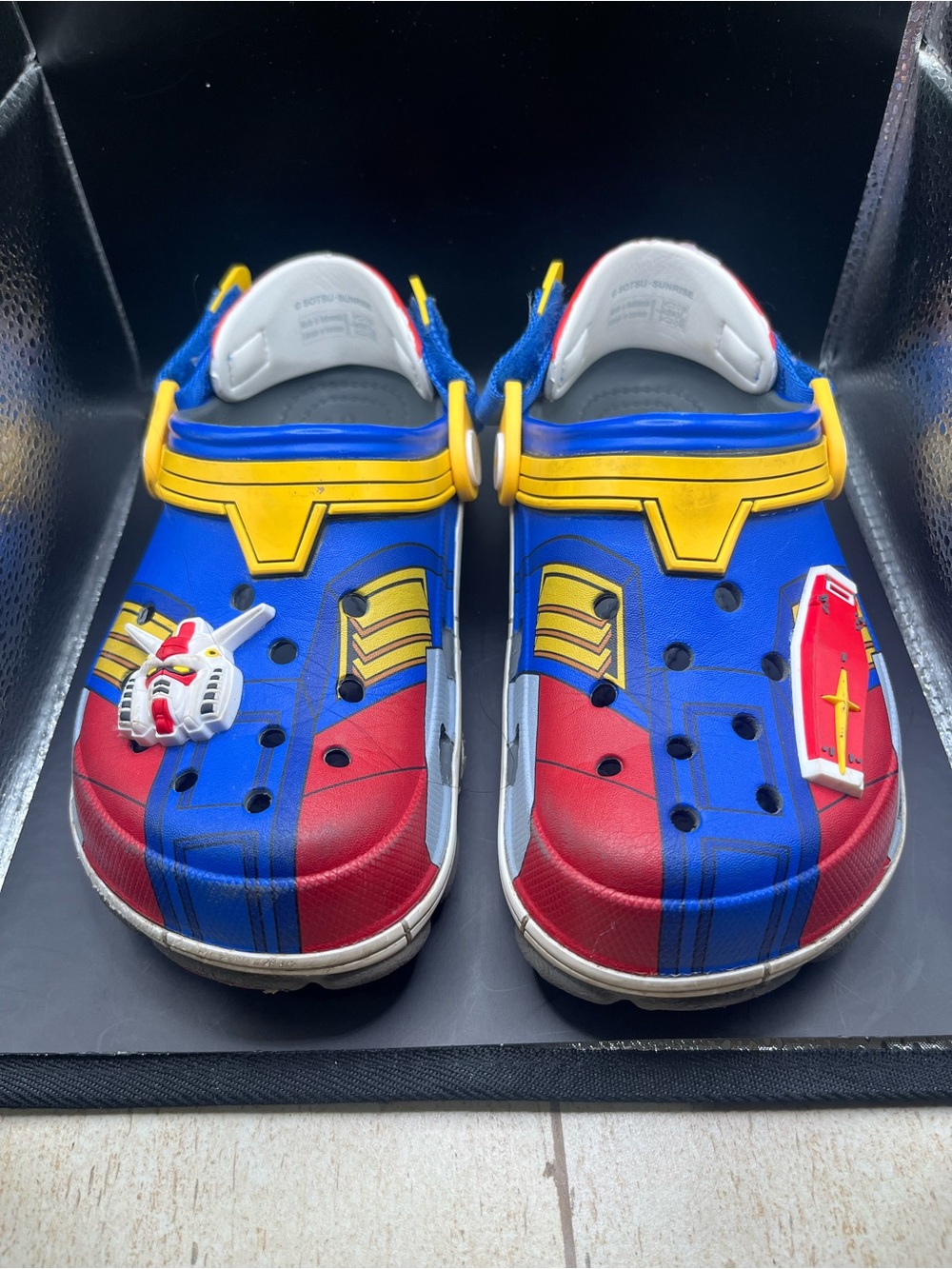 CROCS Kids' Blue, Red & Yellow Robot-Themed Clog